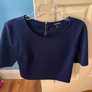 Express Navy Crop Top
